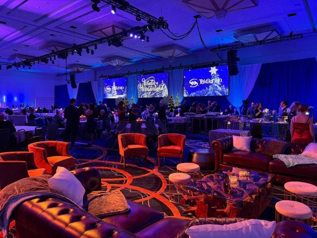 From an empty room to a Winter Wonderland! ❄️✨  ⬅️Swipe left to see the incredible transformation — from custom graphics, ice carvings, and indoor snow to the final stunning setup! We couldn’t be prouder of our team for turning this vision into reality.  #BeforeAndAfter #WinterWonderland #EventTransformation #Teamwork #eventdesign #eventprofs #PreconInAction #HolidayParty